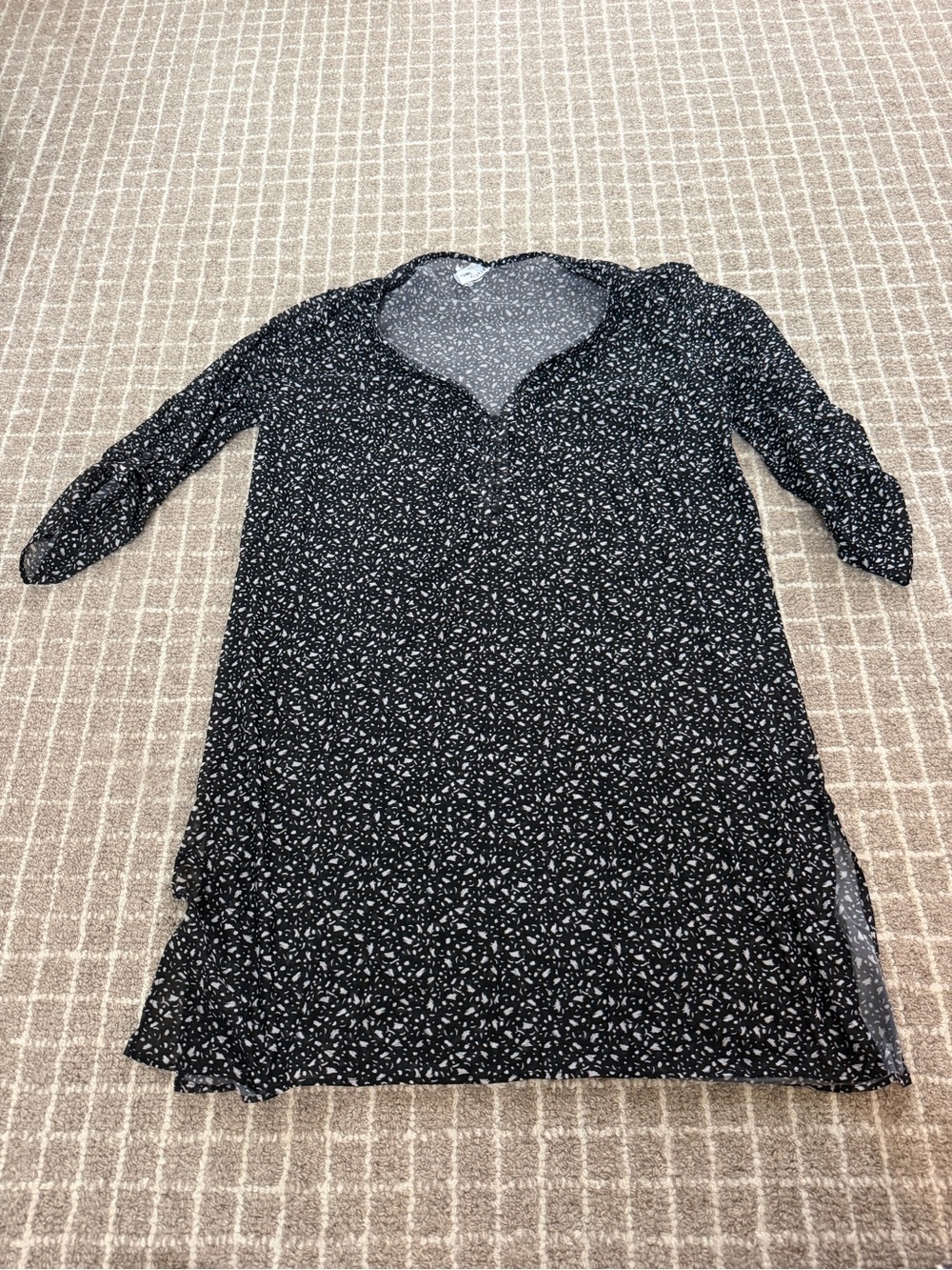 Profile By Gottex Black Floral Swim Coverup